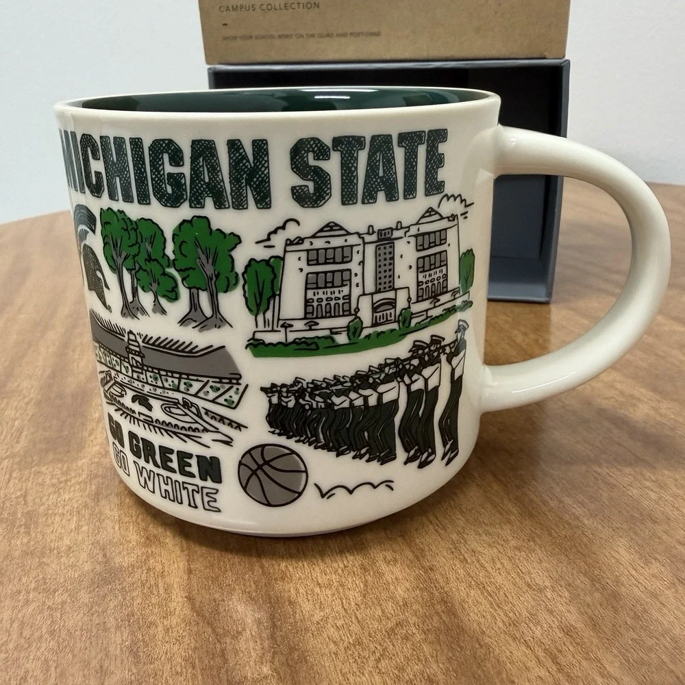 Starbucks MICHIGAN STATE Spartans Been There Series Campus Collection Mug New
